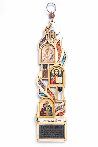 Heim Segen (Mehrere Sprachen) - Groß Holz Schild Mit Jesus, Mary