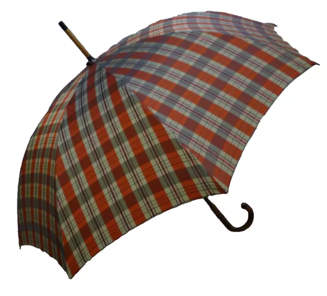 DOPPLER MANUFAKTUR HERREN Regenschirm Kastanie Schirm - Karo beige EUR  249,00 - PicClick DE