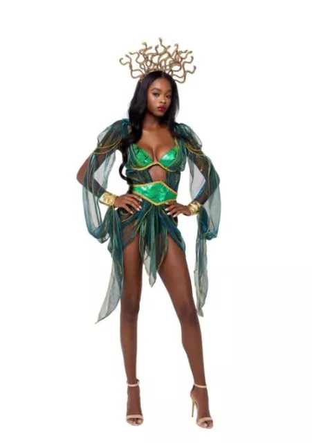 ROMA 3pc Sexy Su;try Medusa Serpent Queen  Goddess Halloween Costume 6201
