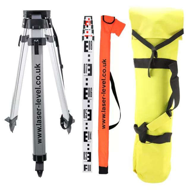 Tripod Staff & Carry Bag for Rotary Levels inc. 1.5m Tripod, 4m Staff & Bag