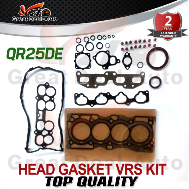 VRS Cylinder Head Gasket Set Kit for Nissan Xtrail X-Trail T30 QR25DE 2.5L 01~07