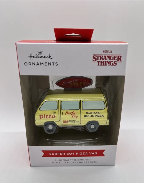 HALLMARK STRANGER THINGS Ornament Surfer Boy Pizza Van Horror Christmas