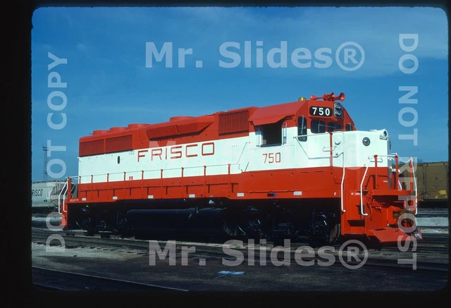 Original Slide SLSF Frisco New GP40-2 Class Leader 750 St. Louis MO 1979