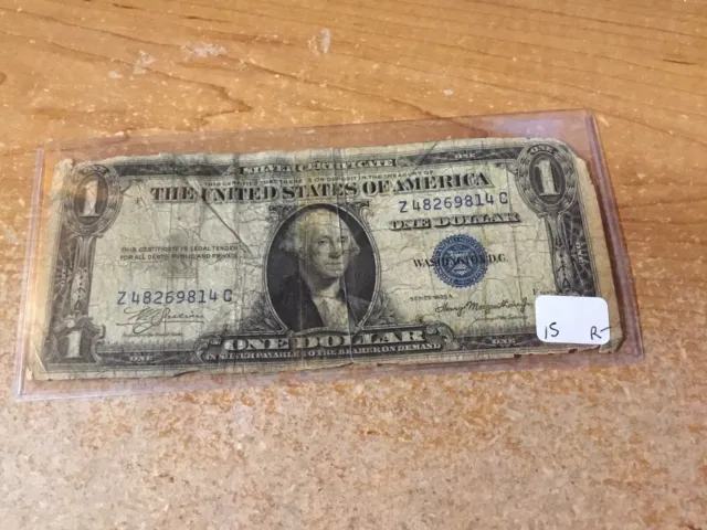 1935 A $1 Dollar Silver Certificate Blue Seal-814-C
