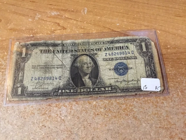1935 A $1 Dollar Silver Certificate Blue Seal-814-C