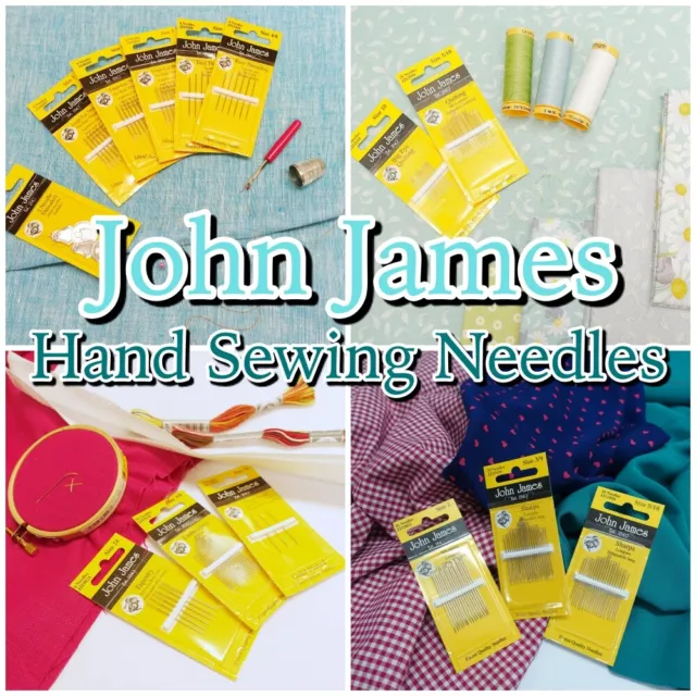 Hand Sewing Needles JOHN JAMES Quality Quilting + Craft Needle Packs