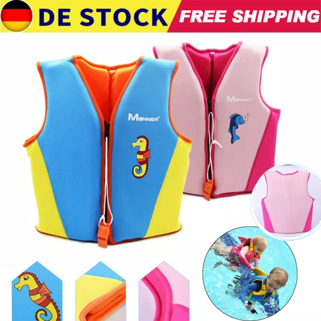 DHL Kinder Schwimmweste Schwimmende Zip Life Jacket Schwimmhilfe Jungen/Mädchen