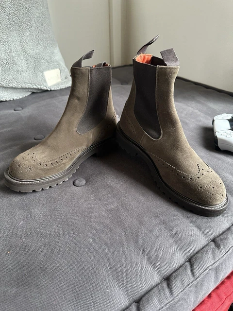 TRICKERS BROWN GREENISH SUEDE Ladies Chelsea Boots Silvia 95.00 PicClick UK