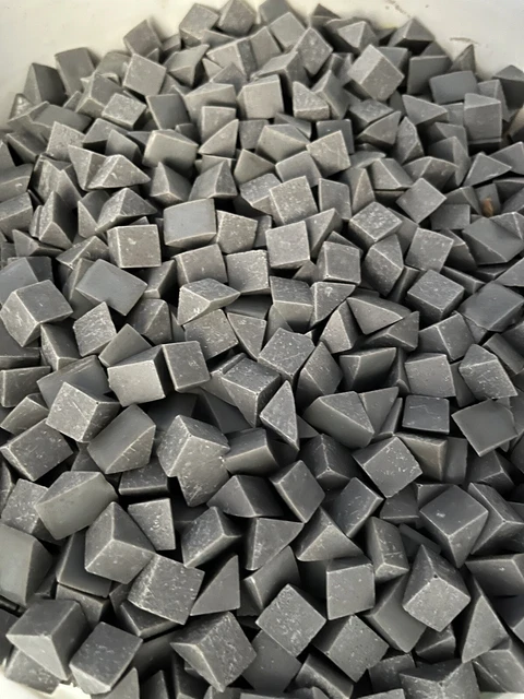 Tumbling Vibratory media 1/4"x3/4"x1/4" 10 lbs rock metal Finishing Deburring