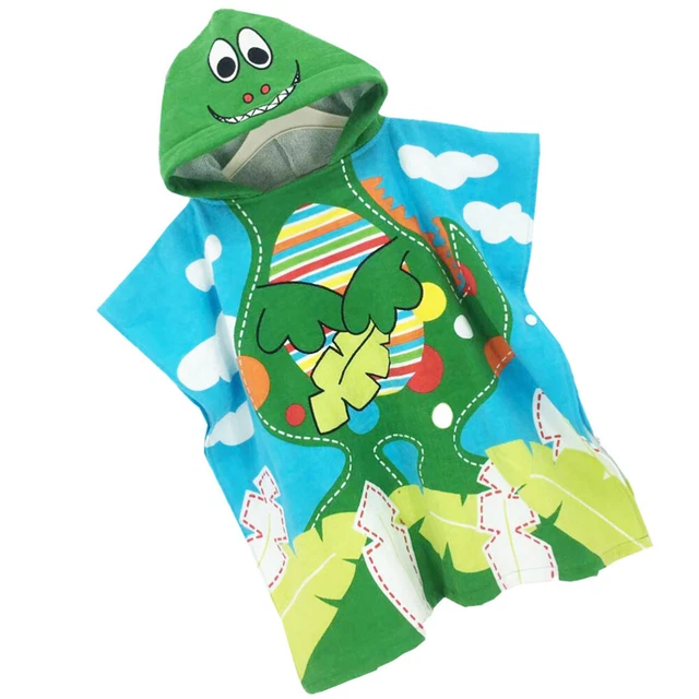 Accappatoio Cotone Creativo Dinosauro Cappuccio Cotone Traspirante
