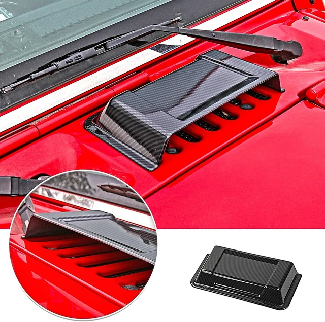 CARBON FIBER HOOD Vent Hood Scoop Vent Cover for 199717 Jeep Wrangler
