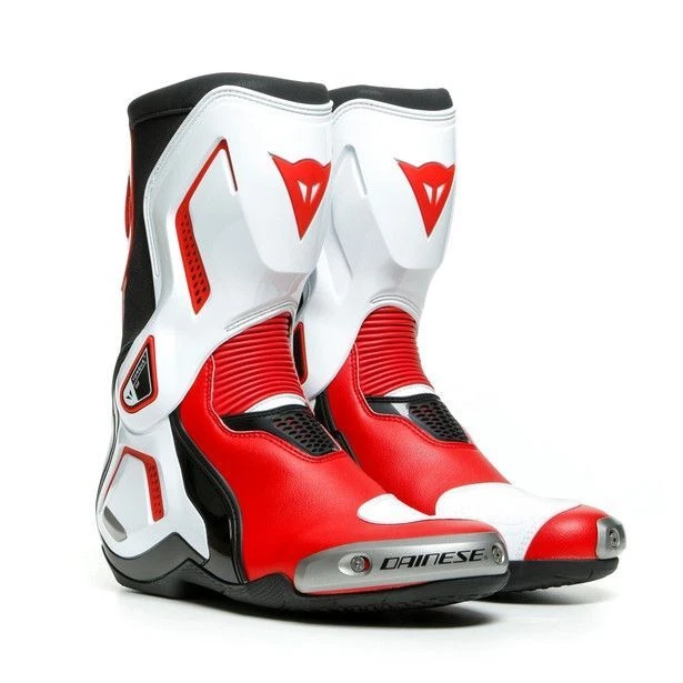 Bottes Racing Dainese TORQUE 3 OUT Noir Blanc Rouge-Lava