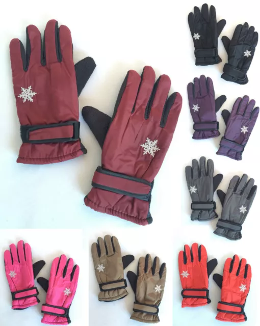 Damen Winter Outdoor Sport Ski Wärmedämmung Wasserdicht Handschuhe Handschuhe NEU