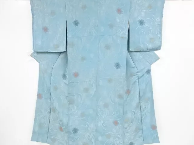 83004# Japanese Kimono / Antique Kimono / Urushi / Woven Kiku