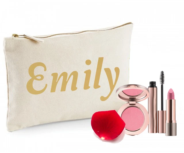 Personnalisé Maquillage Sac Noël Cadeau Anniversaire Add Importe Nom Laissant