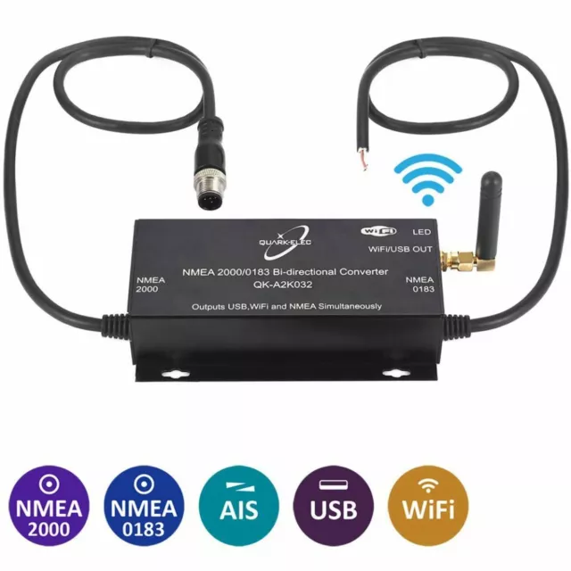 Quark-elec QK-A032 NMEA 2000/0183 Bi-directional Gateway + USB + WiFi