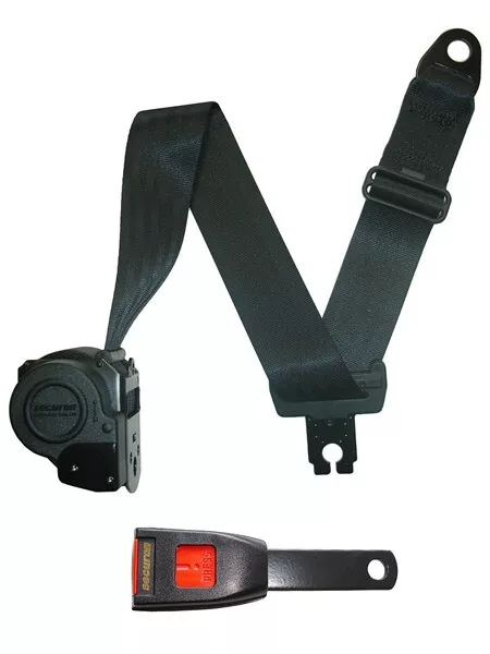 Seat Belt - Auto Lap & Diagonal - Black SECURON 5051/15