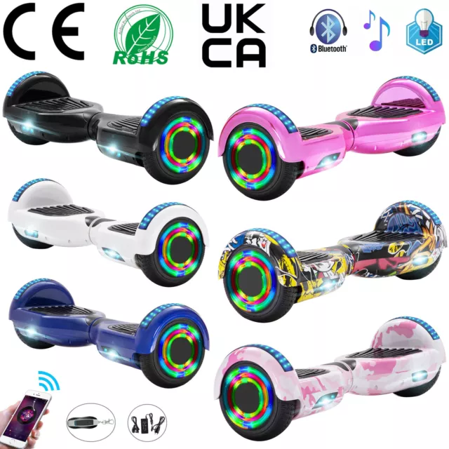 Hoverboard Bluetooth Self-Balancing Electric Scooters LED Hover 2Wheels Board-UK