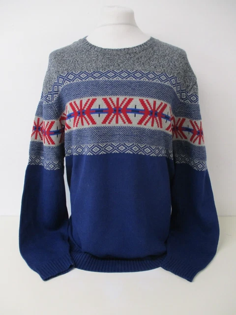 Fairisle Icelandic Jumper, ROUTE 66 Sweater, Blue, XX Large, To Fit 46" Chest Fairisle Icelandic Jumper, ROUTE 66 Sweater, Blue, XX Large, To Fit 46" Chest