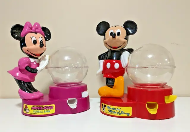 Vintage Mickey Mouse/Minnie Mouse Gum Ball Machine