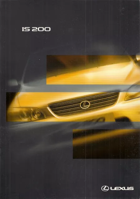 Lexus IS 200 Saloon 1998-99 UK Market Preview Sales Brochure