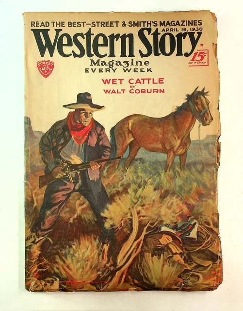 WESTERN STORY MAGAZINE Pulp 1st Series Apr 19 1930 Vol. 94 #6 VG- 3.5 £ ...