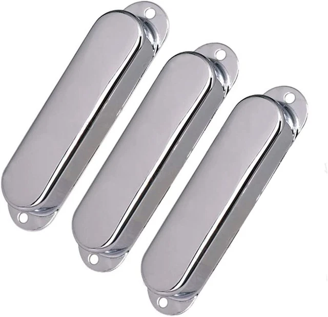 3Pcs Closed Brass Single Coil Pickup Covers for Fender Strat Squier Electric Gui