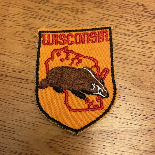Vintage Wisconsin Embroidered Souvenir Patch