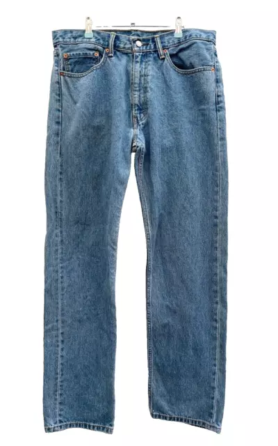 Levi's 505 Jeans Men's Size W36 L34 Blue Mid-Wash Denim