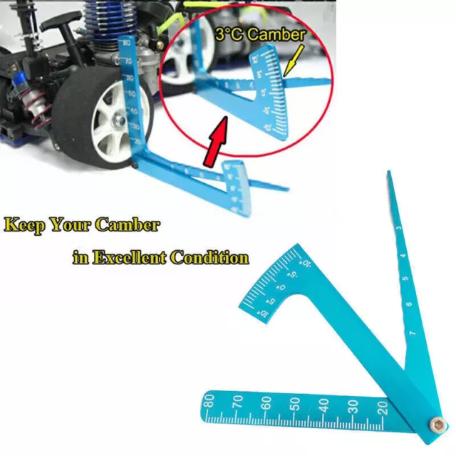 3 In 1 Height Gauge Ruler RC Car Wheel Chassis Camber Dip Angle Measuring Tools