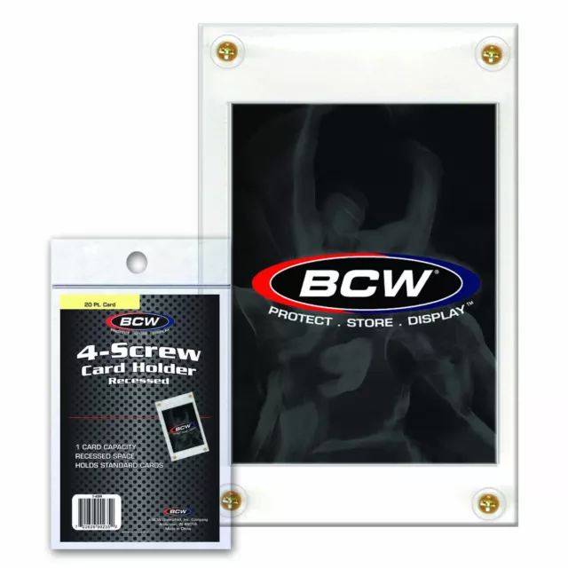 4 Screw Card Holder with Recessed Card Placement x 2 pack