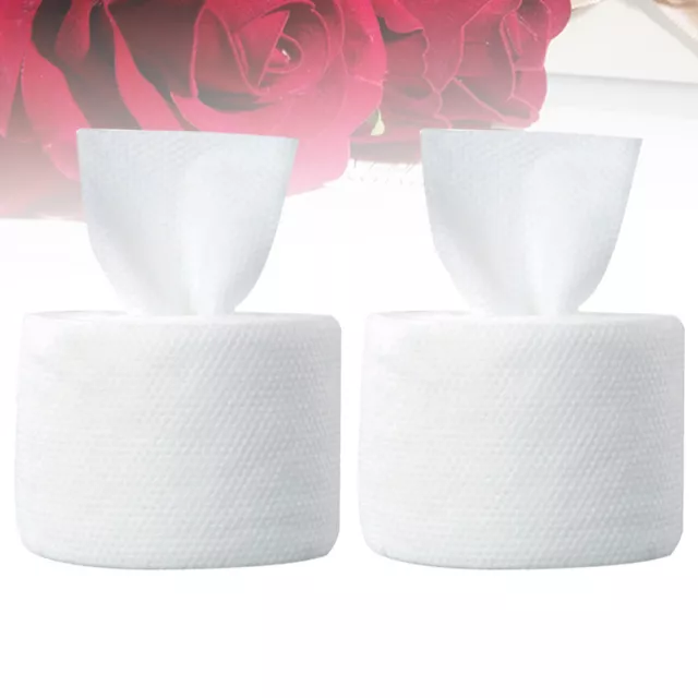 2 Rolls Non Woven Gauze Cosmetic Cotton Pads Wet and Dry