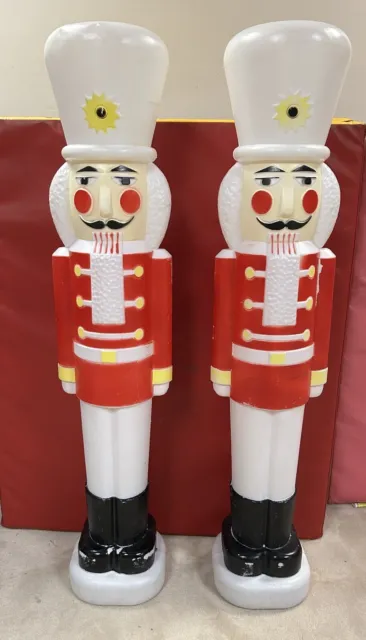 Vintage Union LARGE 40” Nutcracker Toy Soldier Christmas Lighted Blow Mold