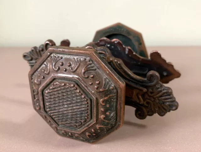 Decorative Large Ornate Silumin Copper Door Handle Pull Soviet Vintage USSR