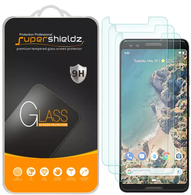 3X Supershieldz Tempered Glass Screen Protector Saver for Google (Pixel 3)