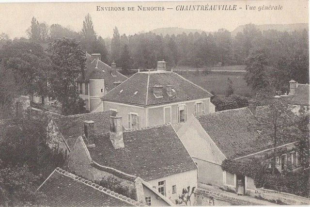 CPA 77 BRIE Env Melun Fontainebleau NEMOURS Vue générale de CHARTRAINVILLE animé