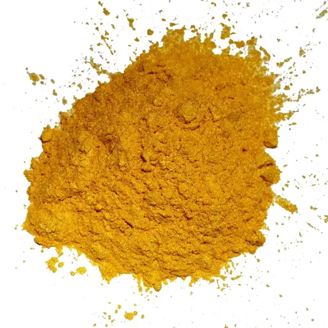 Pigment nacré en poudre BOUTON D'OR, à mélanger aux résines époxy, vernis PU...