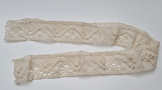 Beige Zierborde Vintage Spitzenband Spitze Bordüre Spitzenborte Stoffband NEU