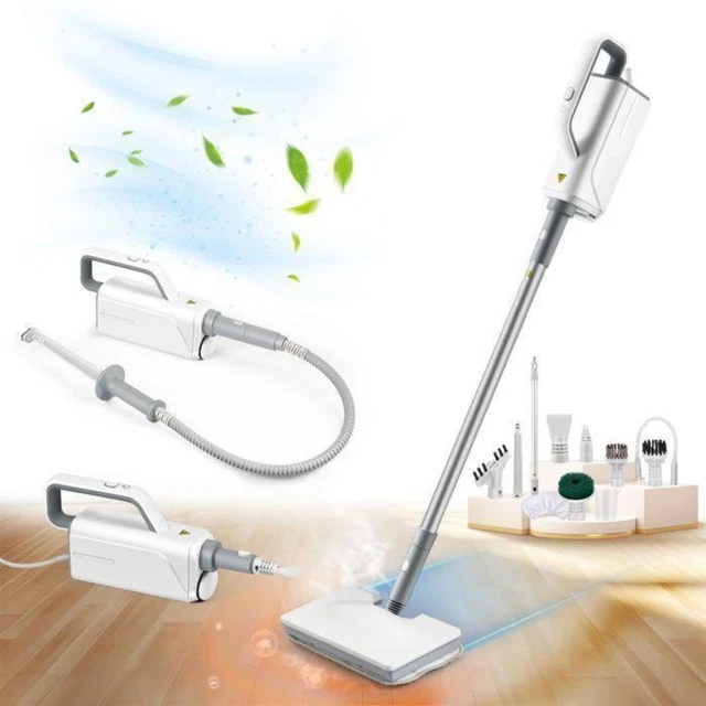 RELAX4LIFE Nettoyeur Balai Vapeur Électrique 2000W | Haute Pression 4 Bar | Réservoir 1,5L