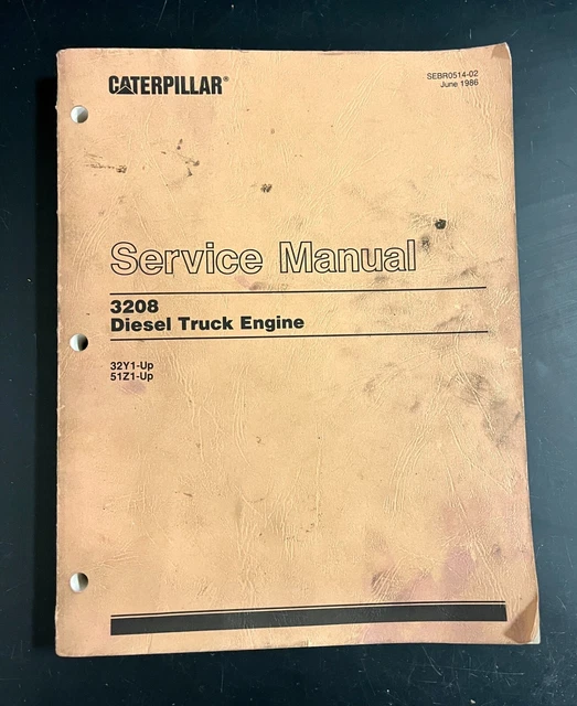 Caterpillar 3208 Diesel Truck Engine Shop Service Repair Manual 32Y1-Up 51Z1-Up
