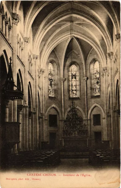 CPA AK CHATEAU-CHINON - Interieur de l'Église (518005)