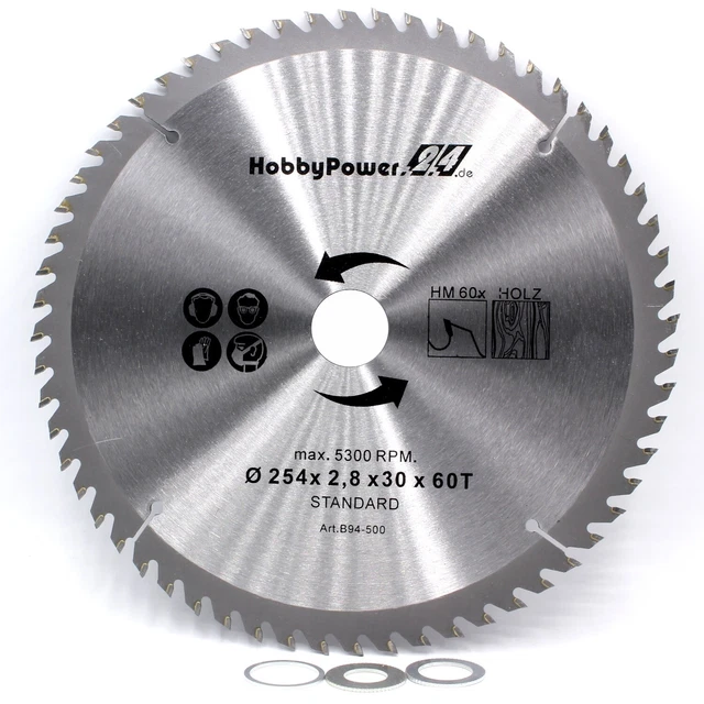 1x Hm Lama Sega Circolare Kapp Sega Circolare da Tavolo per Güde Ø 254x30mm 60T