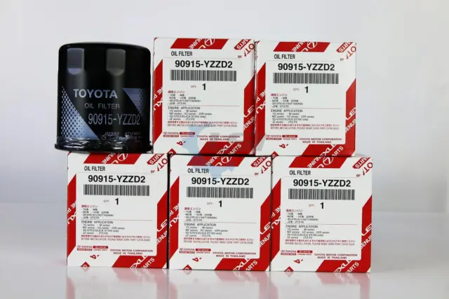 5 x Toyota Genuine Oil Filter 90915-YZZD2 X ref: Z418
