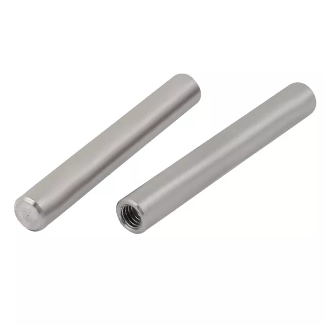 304 Stainless Steel M4 Female Thread 6mm x 45mm Cylindrical Dowel Pin 4pcs 2