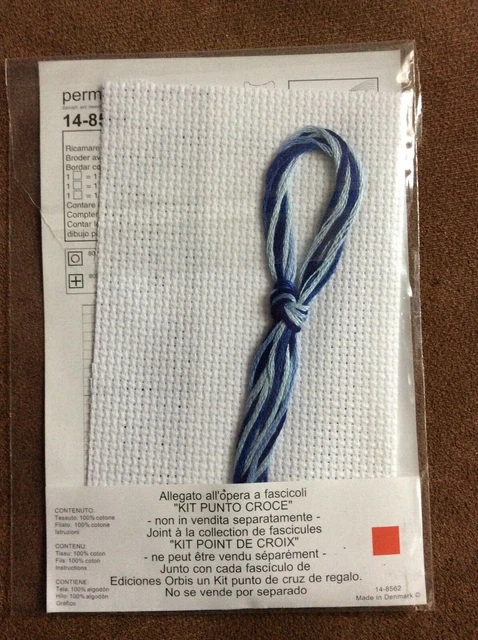 Fat Quarter Aida 14 Fils Bleu Marine - Tissu Broderie Point De Croix Zweigart 50x55 Cm