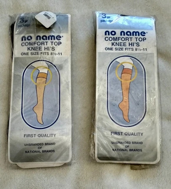 KNEE HIGH Sheer Socks 6 Pairs Knee Hi's Comfort Top Nylons NEW SEALED Coffee