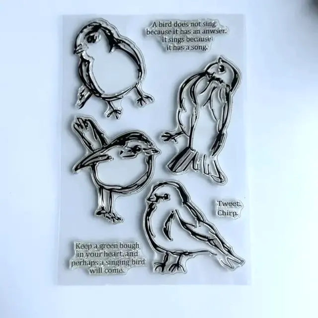 Song Bird  Sentiment Clear Rubber Stamps Seal Silicone Cards Scrapbooking