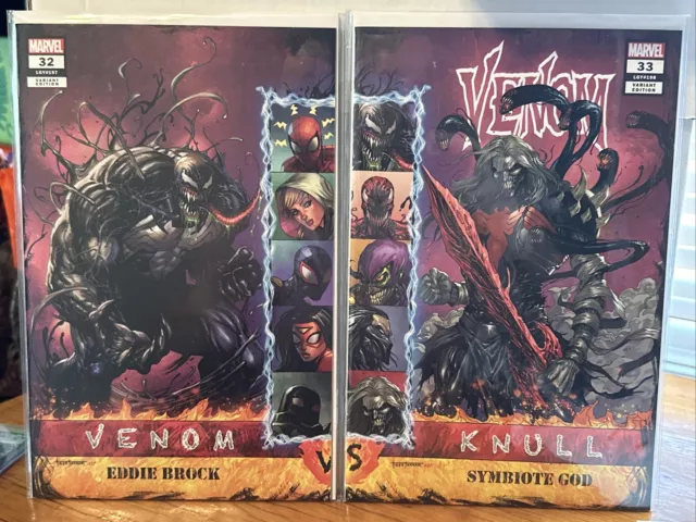 Venom #32 + #33 Tyler Kirkham Trade Dress Variant Set Donny Cates Marvel Comic