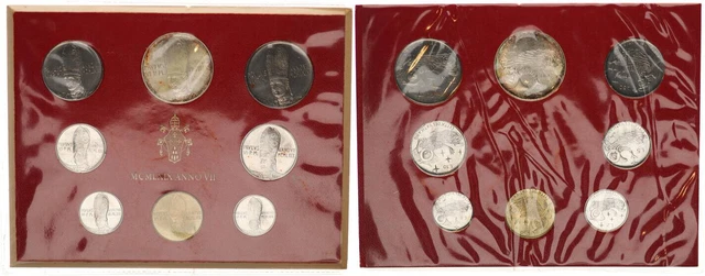 KMS 1969 Vatican Official Course Set 8 Coins: 1 Lira To 500 Lira Stempe 93147