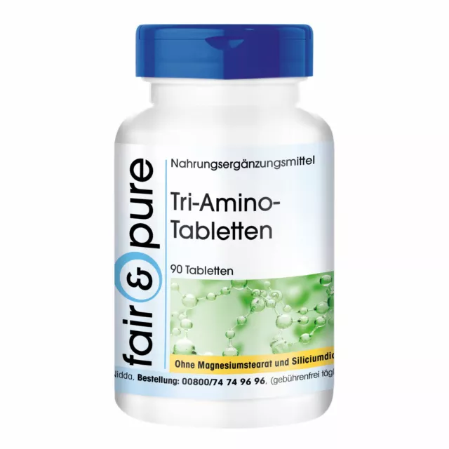 Tri-Amino - 90 Tabletten mit Arginin, Ornithin, Lysin | proteinogene Aminosäuren